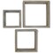 Ekena Millwork Square, Open Back, Vintage Farmhouse Shadow Box Shelves, Barnwood Decor Collection, PK3 DECR15SBSQOBGY - alternate 1